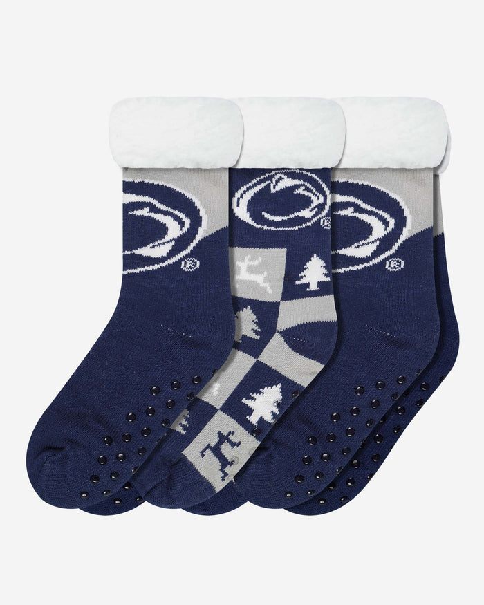 Penn State Nittany Lions Womens Fan Footy 3 Pack Slipper Socks FOCO - FOCO.com