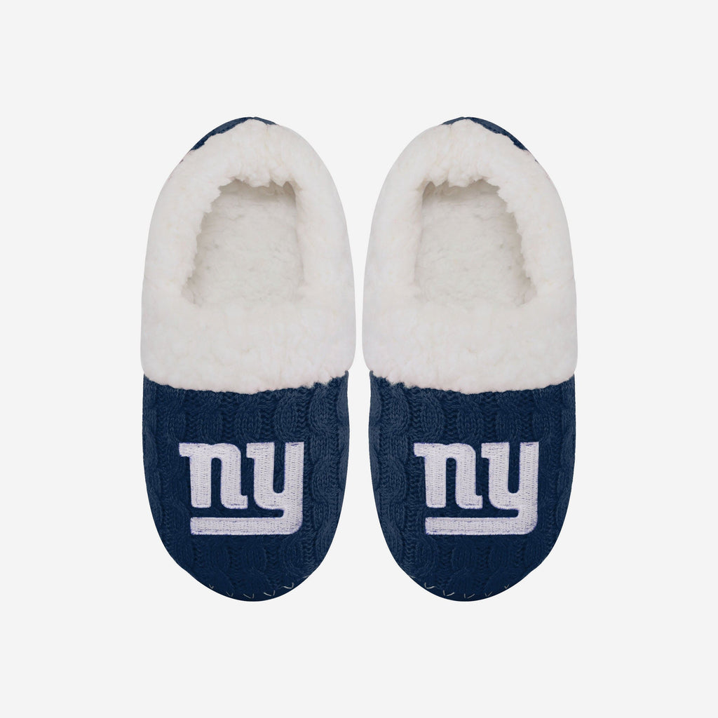 New York Giants Womens Team Color Moccasin Slipper FOCO S - FOCO.com