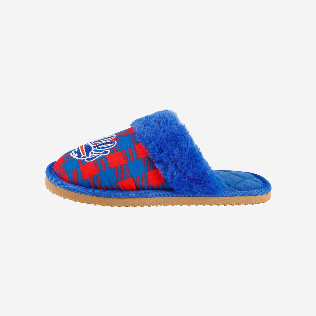 Buffalo Bills Womens Plaid Sherpa Mule Slipper FOCO S - FOCO.com