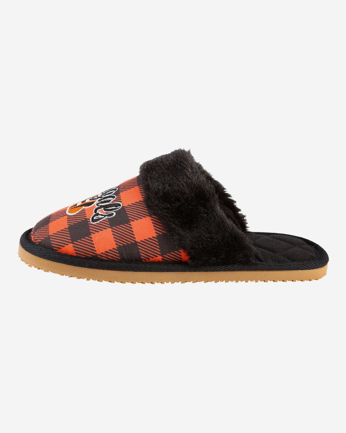 Cincinnati Bengals Womens Plaid Sherpa Mule Slipper FOCO S - FOCO.com