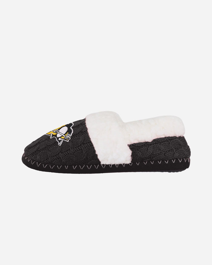 Pittsburgh Penguins Womens Team Color Moccasin Slipper FOCO - FOCO.com