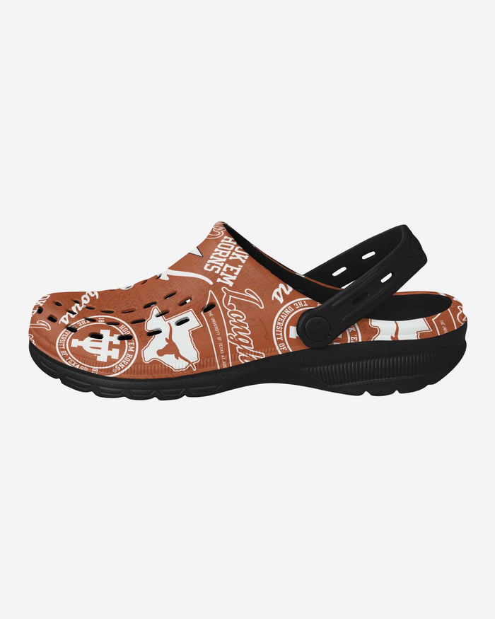 Texas Longhorns Historic Print Clog With Strap FOCO S - FOCO.com