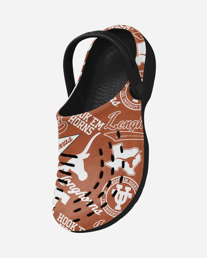 Texas Longhorns Historic Print Clog With Strap FOCO - FOCO.com