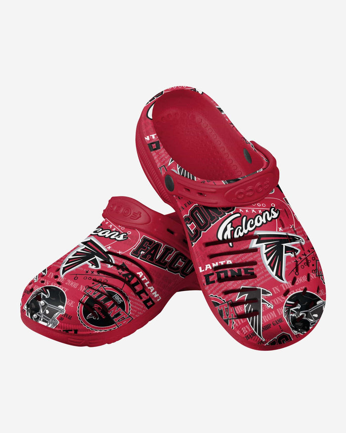 Atlanta Falcons Historic Print Clog With Strap FOCO - FOCO.com