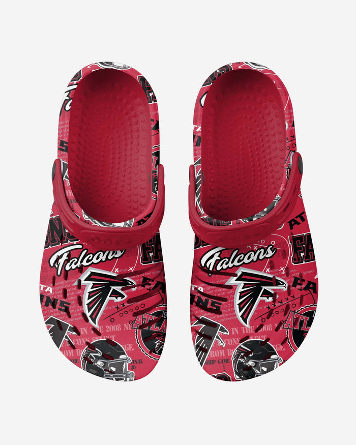 Atlanta Falcons Historic Print Clog With Strap FOCO - FOCO.com