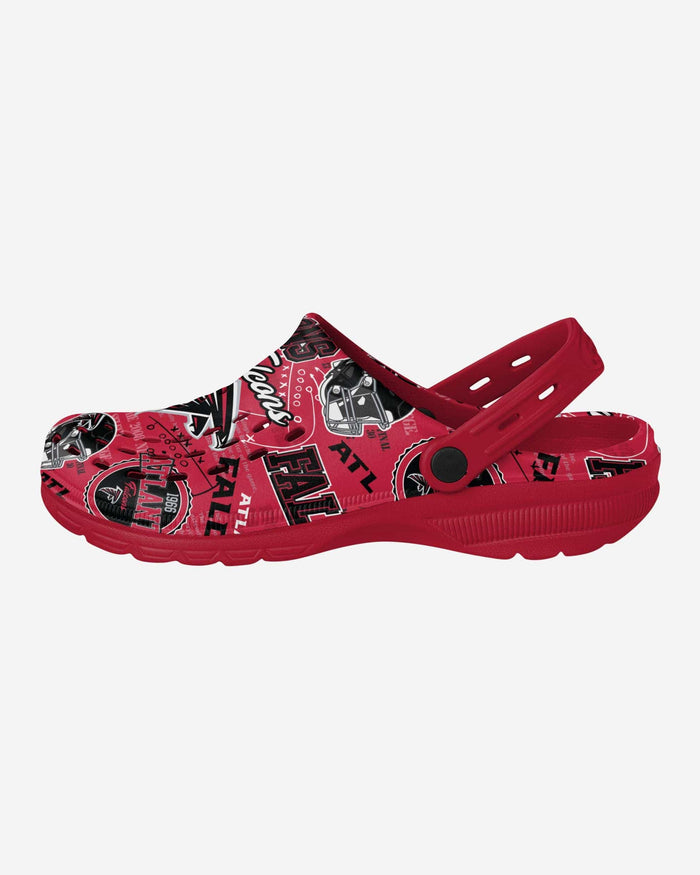 Atlanta Falcons Historic Print Clog With Strap FOCO S - FOCO.com