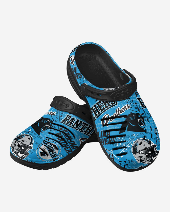 Carolina Panthers Historic Print Clog With Strap FOCO - FOCO.com