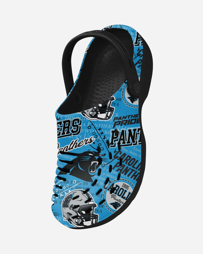 Carolina Panthers Historic Print Clog With Strap FOCO - FOCO.com