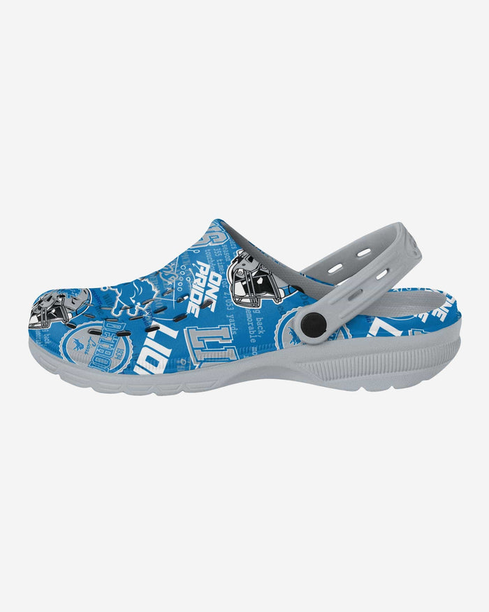 Detroit Lions Historic Print Clog With Strap FOCO S - FOCO.com