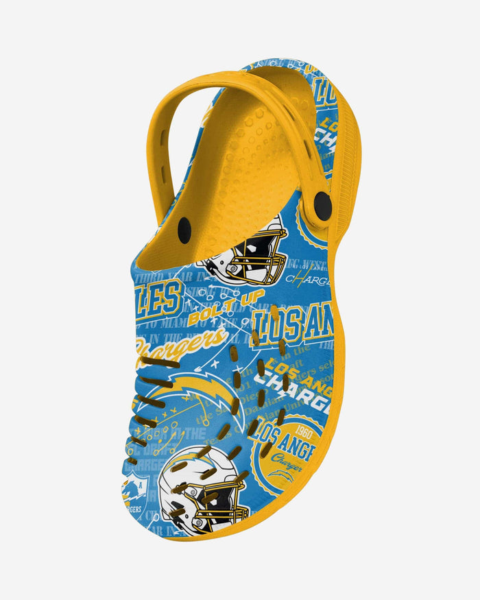 Los Angeles Chargers Historic Print Clog With Strap FOCO - FOCO.com