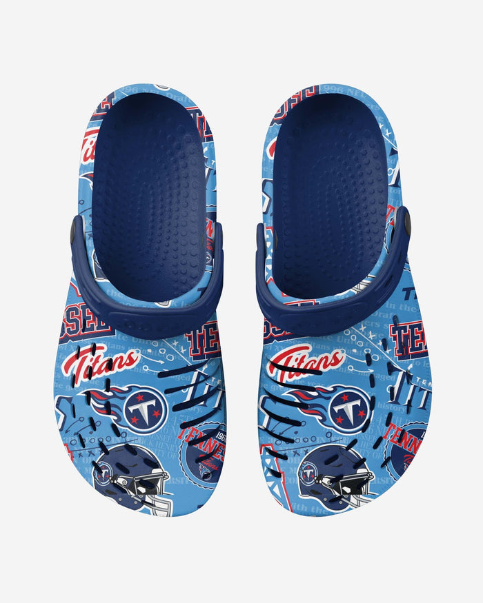 Tennessee Titans Historic Print Clog With Strap FOCO - FOCO.com