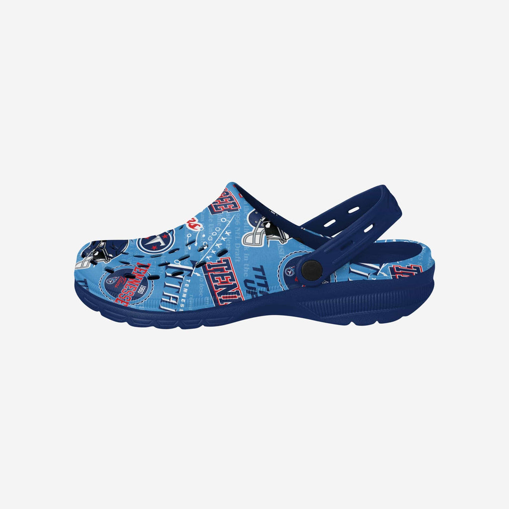 Tennessee Titans Historic Print Clog With Strap FOCO S - FOCO.com