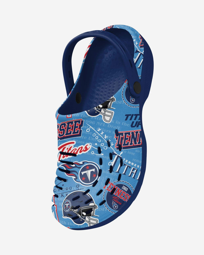 Tennessee Titans Historic Print Clog With Strap FOCO - FOCO.com