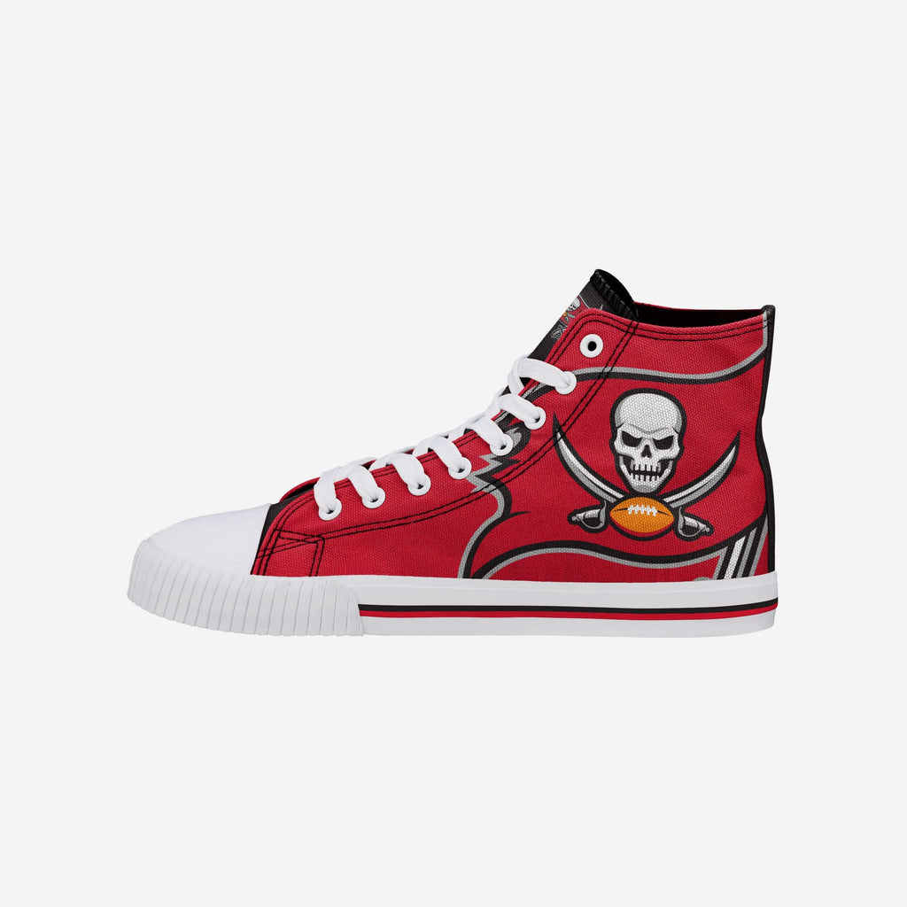 Tampa Bay Buccaneers Mens High Top Big Logo Canvas Shoe FOCO 7 - FOCO.com