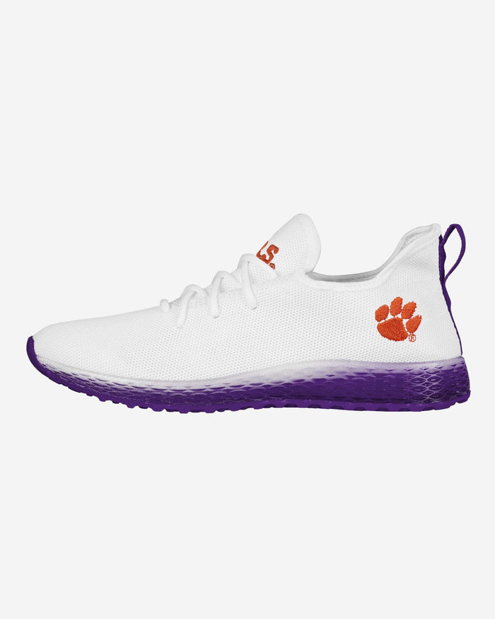 Clemson Tigers Gradient Midsole White Sneakers FOCO 7 - FOCO.com