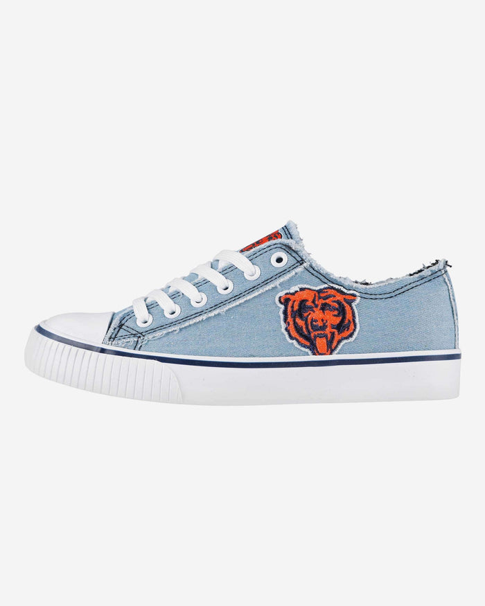 Chicago Bears Womens Denim Low Top Canvas Shoe FOCO 6 - FOCO.com