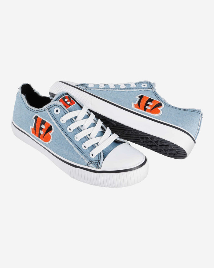 Cincinnati Bengals Womens Denim Low Top Canvas Shoe FOCO - FOCO.com