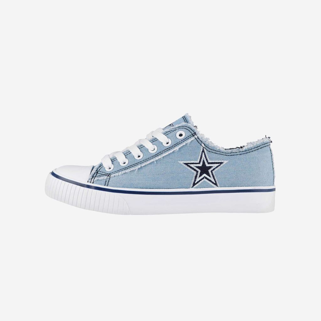 Dallas Cowboys Womens Denim Low Top Canvas Shoe FOCO 6 - FOCO.com