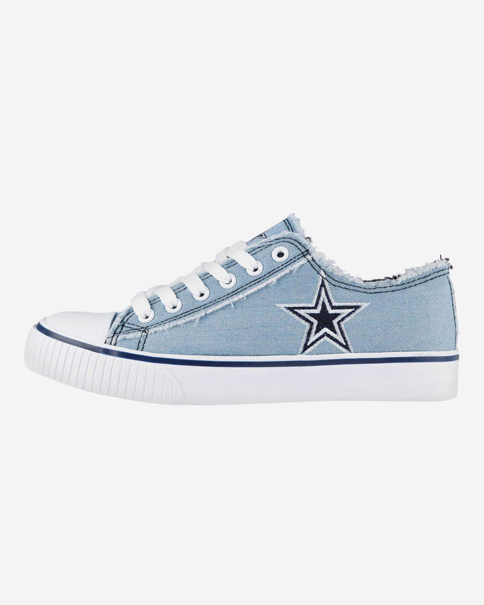 Dallas Cowboys Womens Denim Low Top Canvas Shoe FOCO 6 - FOCO.com