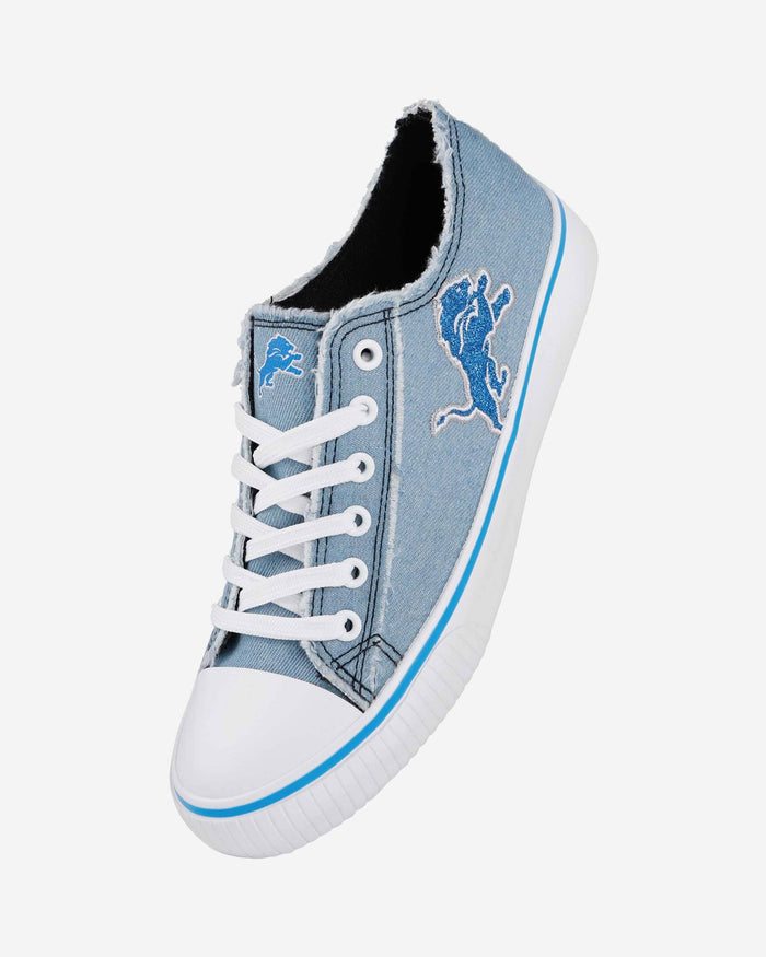 Detroit Lions Womens Denim Low Top Canvas Shoe FOCO - FOCO.com