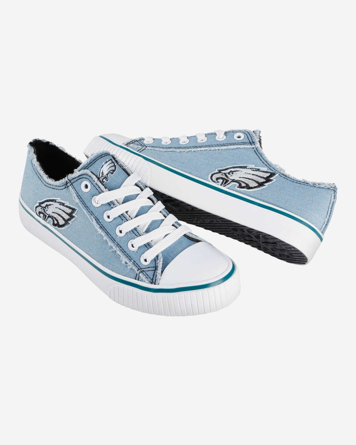 Philadelphia Eagles Womens Denim Low Top Canvas Shoe FOCO - FOCO.com