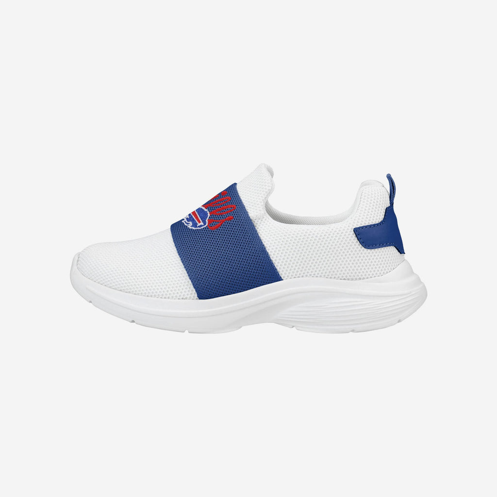 Buffalo Bills Womens Script Wordmark White Slip On Sneakers FOCO 6 - FOCO.com