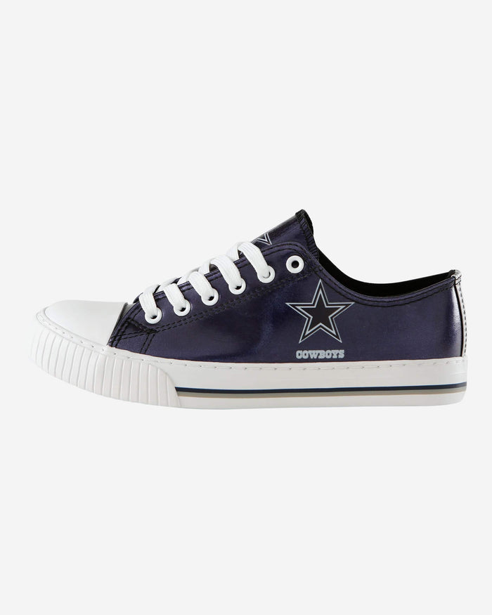 Dallas Cowboys Womens Team Color Metallic Low Top Canvas Shoes FOCO 6 - FOCO.com