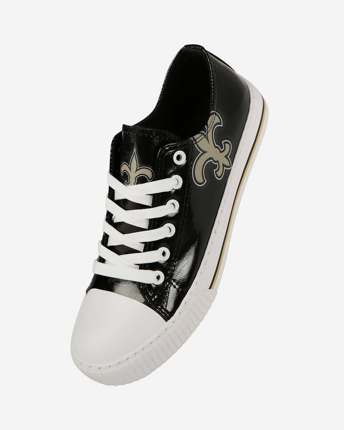 New Orleans Saints Womens Team Color Metallic Low Top Canvas Shoes FOCO - FOCO.com