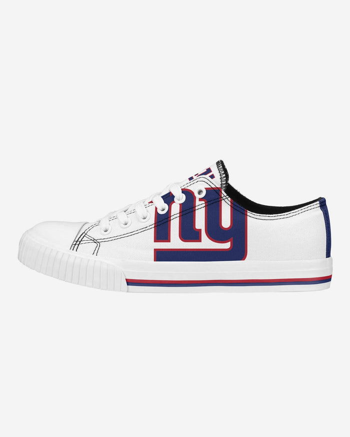 New York Giants Womens Big Logo Low Top White Canvas Shoes FOCO 6 - FOCO.com