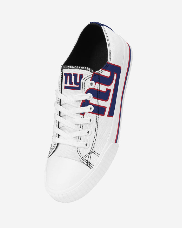 New York Giants Womens Big Logo Low Top White Canvas Shoes FOCO - FOCO.com