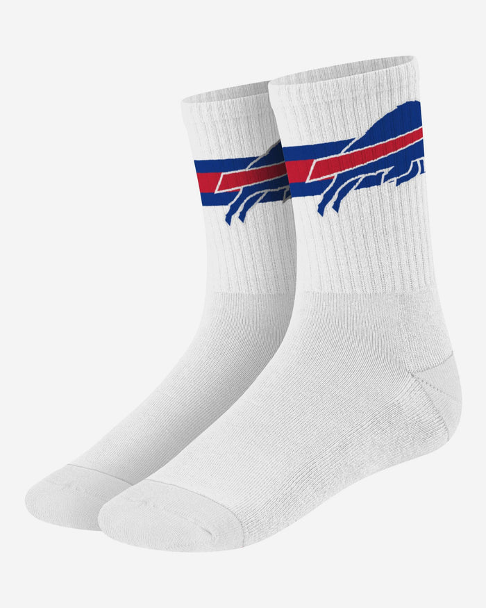 Buffalo Bills Primary Logo White Socks FOCO - FOCO.com
