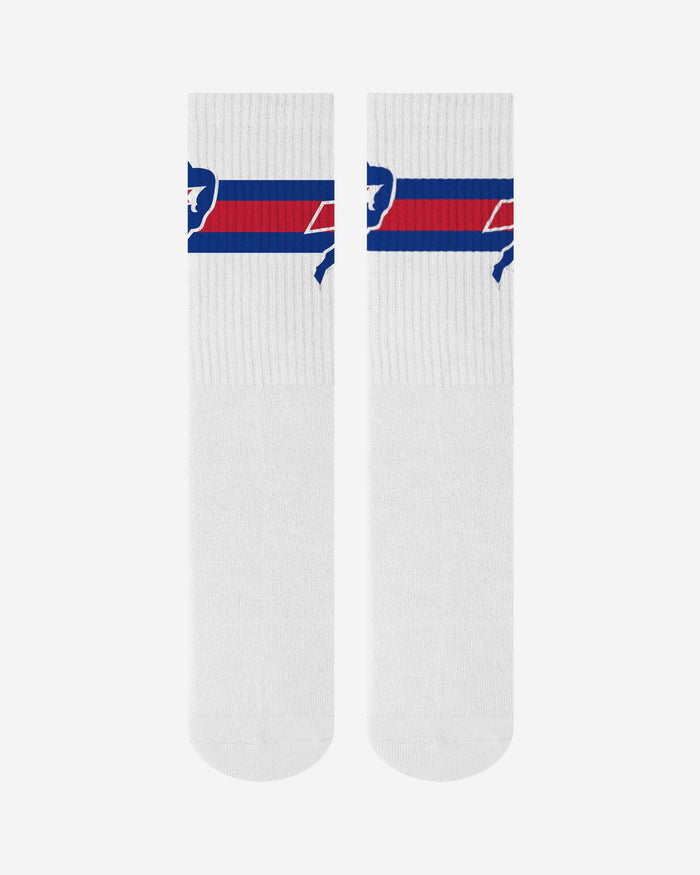 Buffalo Bills Primary Logo White Socks FOCO - FOCO.com