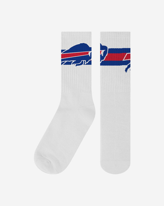 Buffalo Bills Primary Logo White Socks FOCO - FOCO.com