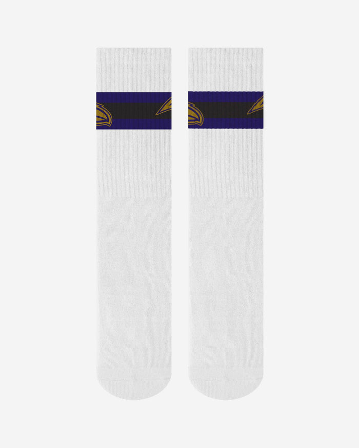 Baltimore Ravens Primary Logo White Socks FOCO - FOCO.com