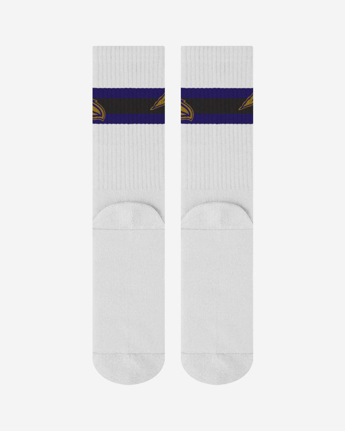 Baltimore Ravens Primary Logo White Socks FOCO - FOCO.com