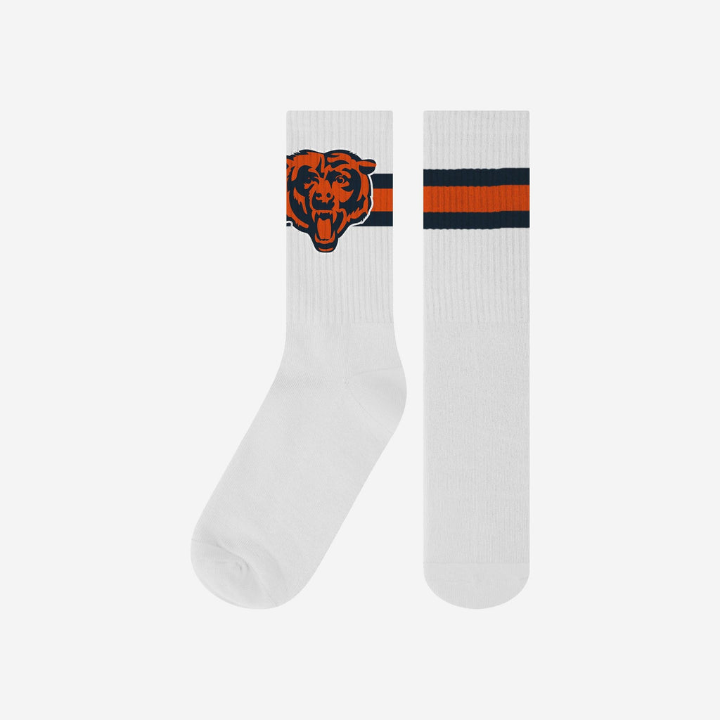 Chicago Bears Primary Logo White Socks FOCO - FOCO.com