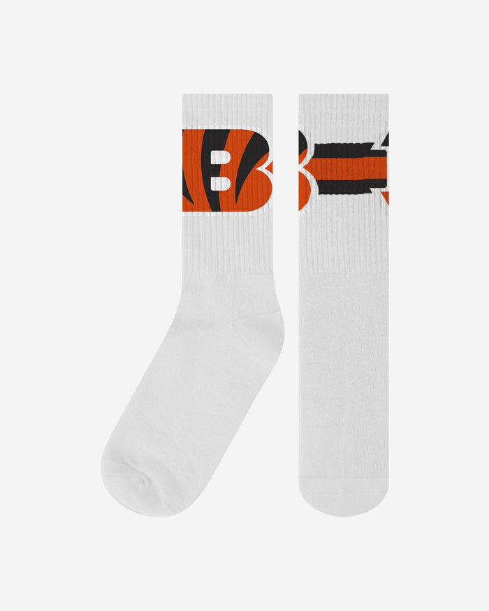 Cincinnati Bengals Primary Logo White Socks FOCO - FOCO.com