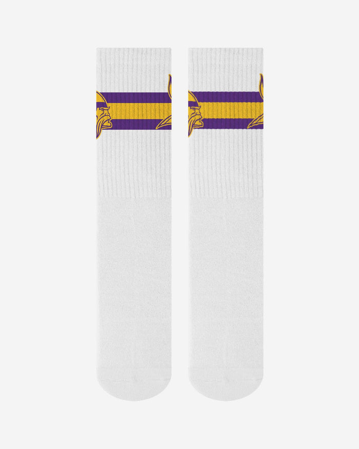 Minnesota Vikings Primary Logo White Socks FOCO - FOCO.com