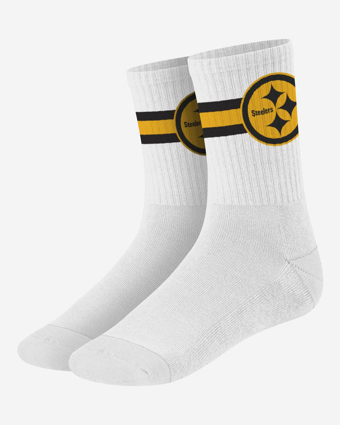 Pittsburgh Steelers Primary Logo White Socks