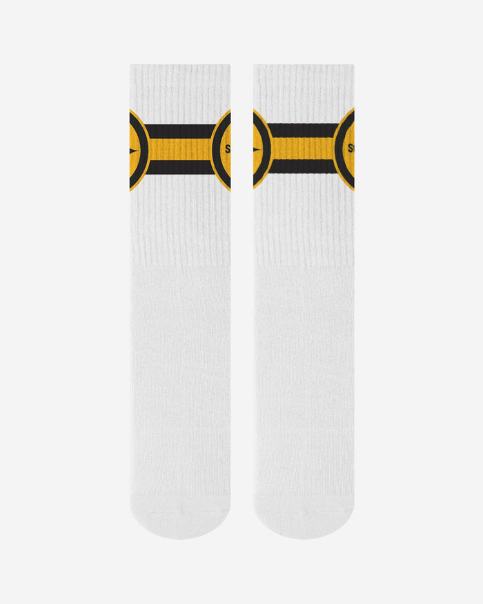 Pittsburgh Steelers Primary Logo White Socks