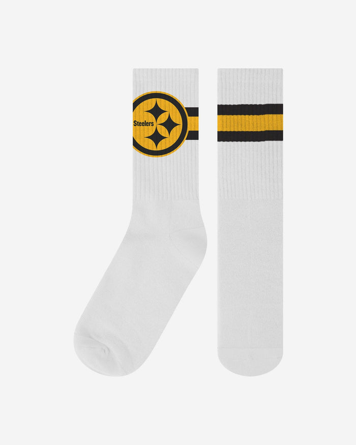 Pittsburgh Steelers Primary Logo White Socks