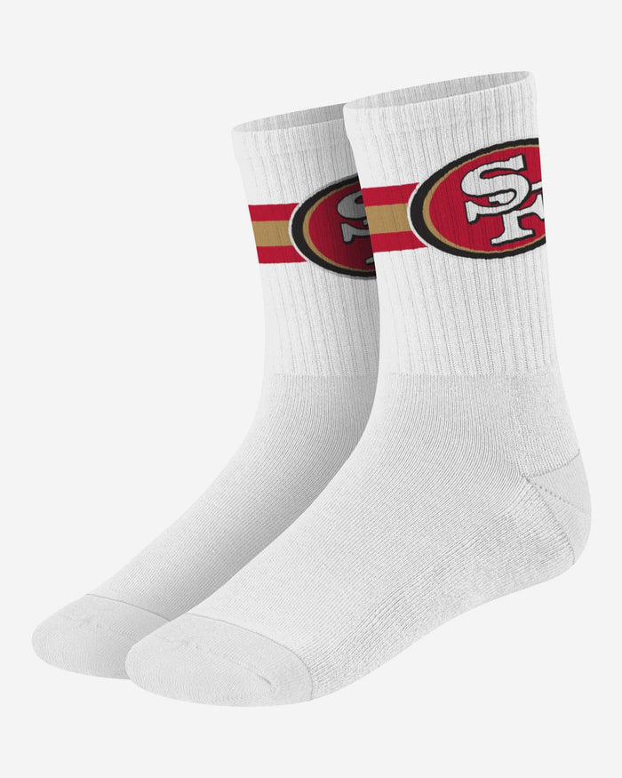 San Francisco 49ers Primary Logo White Socks