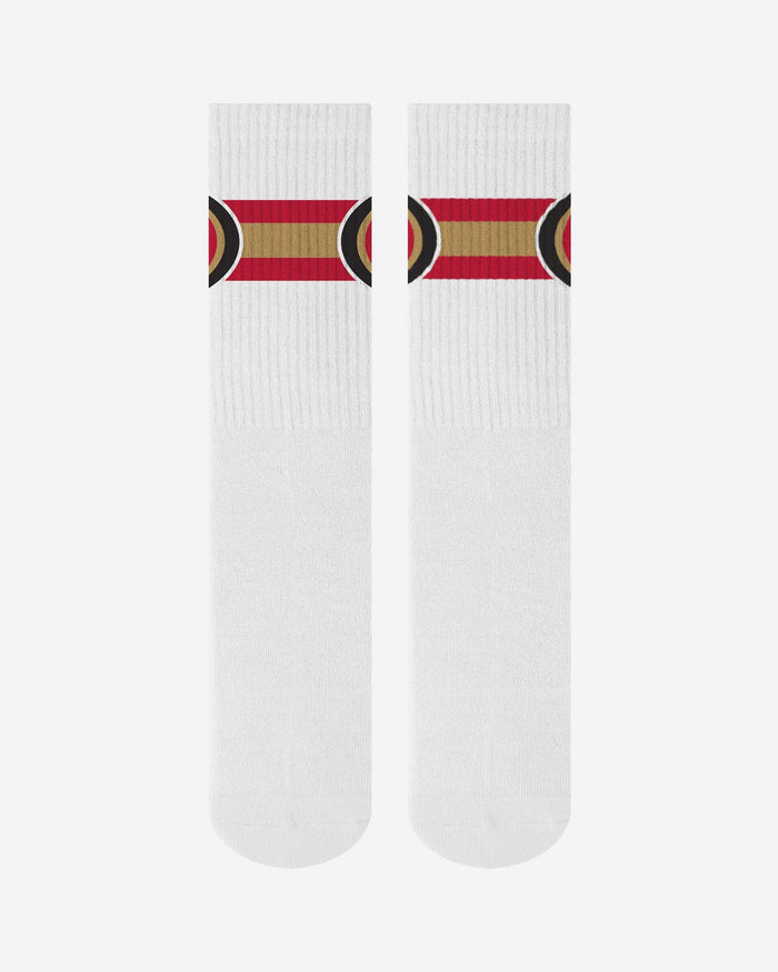 San Francisco 49ers Primary Logo White Socks