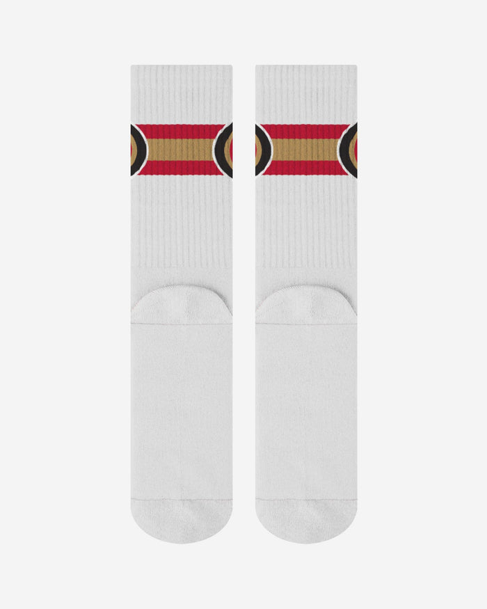 San Francisco 49ers Primary Logo White Socks