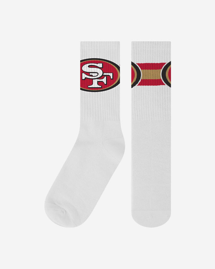 San Francisco 49ers Primary Logo White Socks