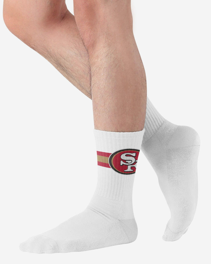 San Francisco 49ers Primary Logo White Socks