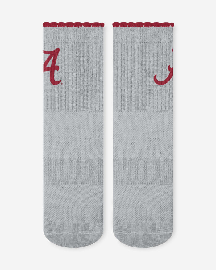 Alabama Crimson Tide 3-Pack Ruffle Quarter Socks FOCO - FOCO.com