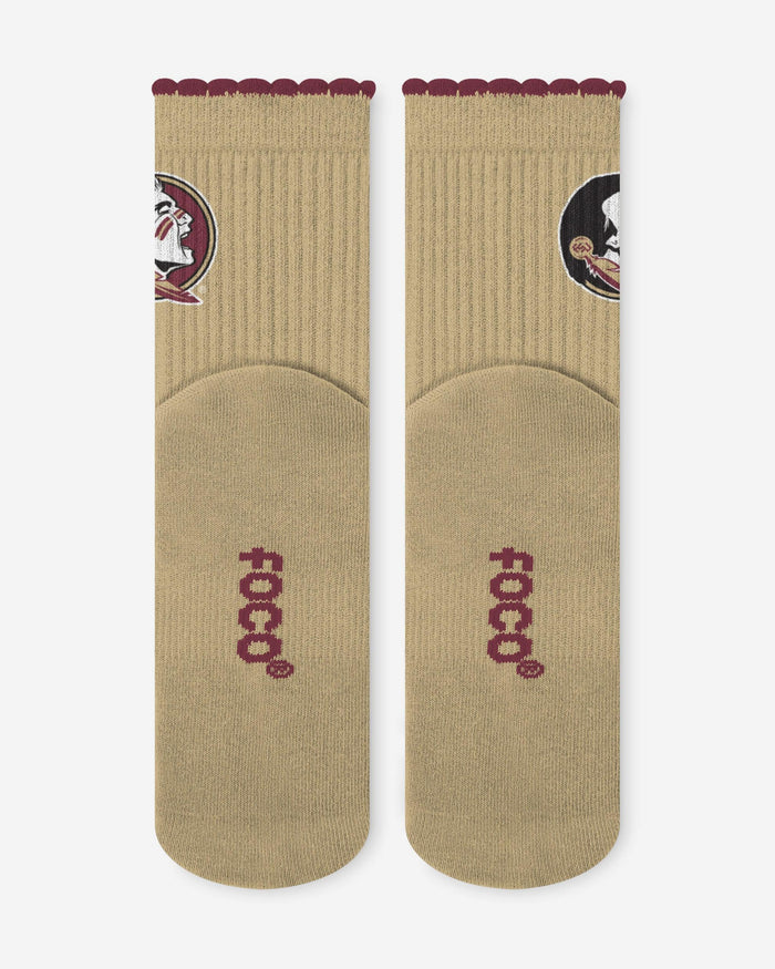 Florida State Seminoles 3-Pack Ruffle Quarter Socks FOCO - FOCO.com