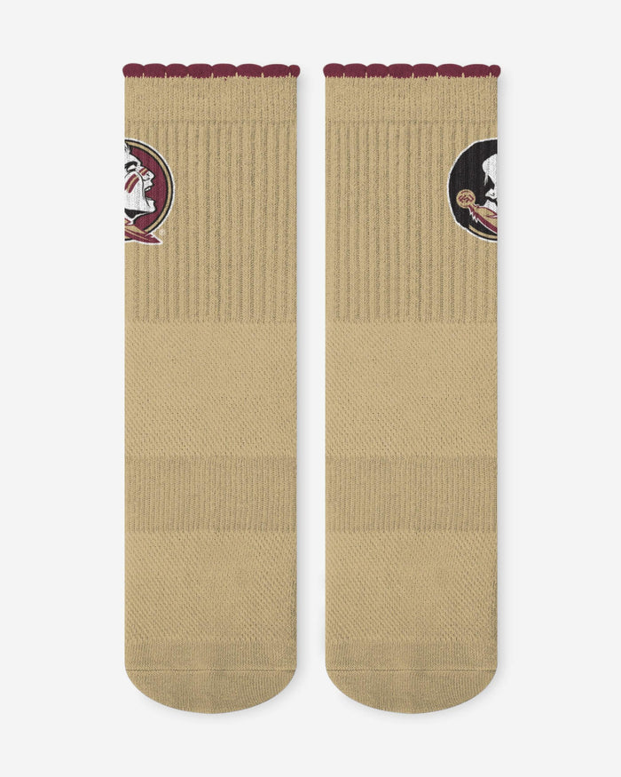 Florida State Seminoles 3-Pack Ruffle Quarter Socks FOCO - FOCO.com