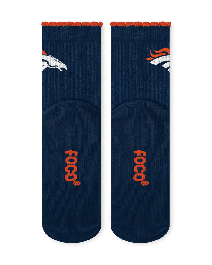 Denver Broncos 3-Pack Ruffle Quarter Socks FOCO - FOCO.com